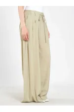 031678 Elastic Waist Detail Belted Trousers