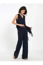 Pantalon droit à ceinture 031661