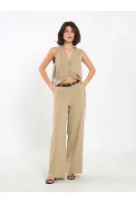 031661 Straight Cut Belted Trousers