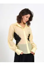 080812 Dantel Detaylı Gömlek