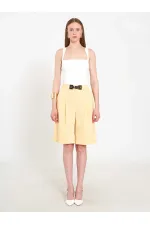 010880 Stella Bermuda Shorts with Buckle