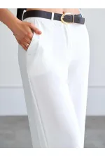 031661 Straight Cut Belted Trousers