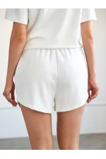 010882 Mini-short en maille à taille élastique 010882 Mini-short en maille à taille élastique