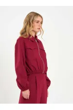 160896 Veste bomber à fermeture éclair frontale