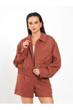 160897 Veste bomber à poche unique