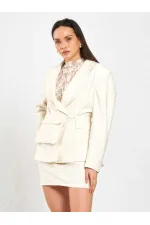 131057 Çantalı Oversize Ceket