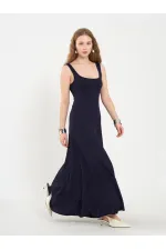 111687 Midi Volanlı Elbise