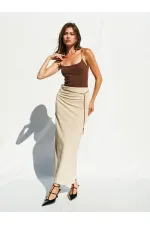 041101 Slit Straight Cut Skirt