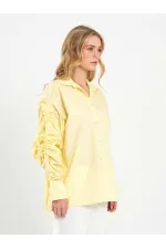 080796 Kolları Büzgülü Gömlek