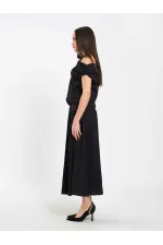 Jupe midi à volants 041162