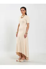 111693 Crew Neck Short Sleeve Basic Dress