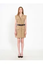 111720 Ayos Linen Mini Dress with Pocket Detail