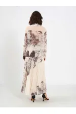 080813 Watercolor Effect Chiffon Shirt