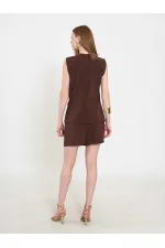 120732 Vest with Ruffled Hem