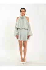 Jupe courte côtelée à taille 041182