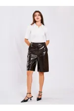 071824 Vatkalı Polo Yaka Bluz