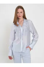 080820 Tencel Shirt with Lace Details