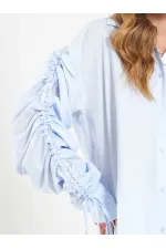 080796 Kolları Büzgülü Gömlek