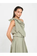 071886 One Shoulder Blouse