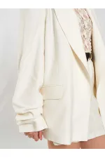 131046 Veste oversize à manches plissées