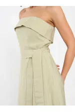 111706 Strapless Dress with Slit