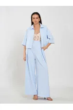 031635 A pileli Bol Paça Pantolon