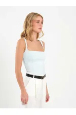 071857 Square Neck Strappy Blouse