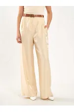 031660 Single Pleated Wide Belt Trousers