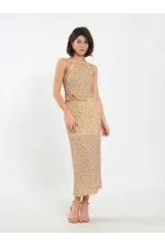 041185 Sequined Midi Skirt