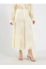 Jupe midi à volants 041192