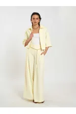 031641 Double Pleated Trousers with Trim