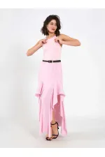 111711 Embellished Belted Dress