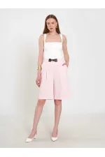 010880 Stella Bermuda Shorts with Buckle