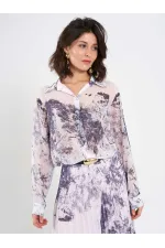 Chemise en mousseline effet aquarelle 080813