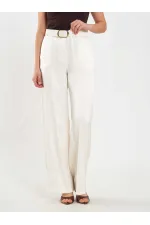 031656 Satin Belted Straight Leg Trousers