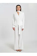 131049 Veste châle à col en V