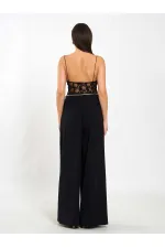 031641 Double Pleated Trousers with Trim