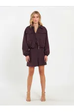160896 Veste bomber à fermeture éclair frontale