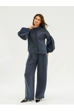 220579 Balon Kol Gömlek Pantolon Takım