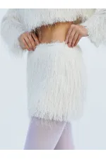 041118 Saçaklı Mini Etek