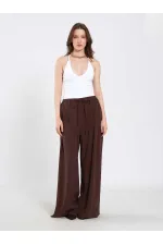 031678 Beli Lastik Detaylı Belden Bağlamalı Pantolon 031678 Beli Lastik Detaylı Belden Bağlamalı Pantolon