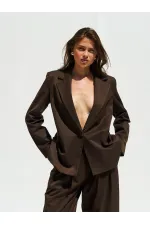 130984 Single-Button Blazer Jacket