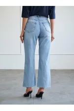 031666 Düz Paça Orta Bel Jeans