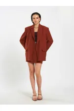 131046 Oversize Kolları Pileli Ceket