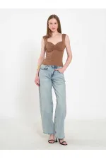 071926 Draped Front Knitted Blouse