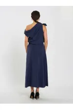 Jupe midi à volants 041162