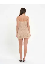 111658 Saçaklı Mini  Elbise