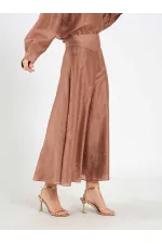 041192 Volanlı Midi Etek