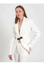 131066 Stella Jacket with Front Belt Buckle