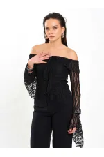 071832 Boat Neck Asymmetrical Blouse